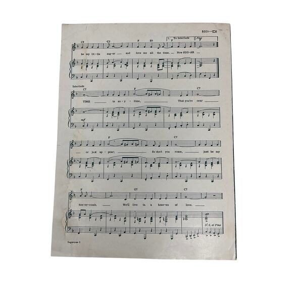 Sugartime Sheet Music Charlie Phillips Odis Echols The McGuire Sisters - Picture 5 of 5